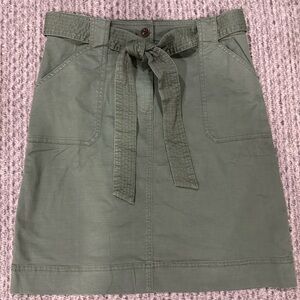 TALBOTS Army Green Skirt with Belt, NWT!
